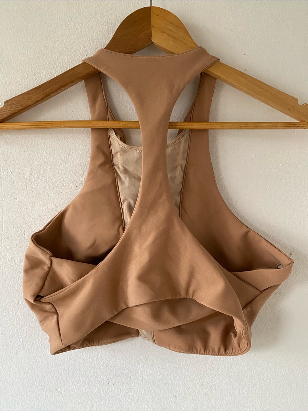 Jonathan Simkhai Tan Lace-Up Racerback Crop Top - Picture 5 of 7